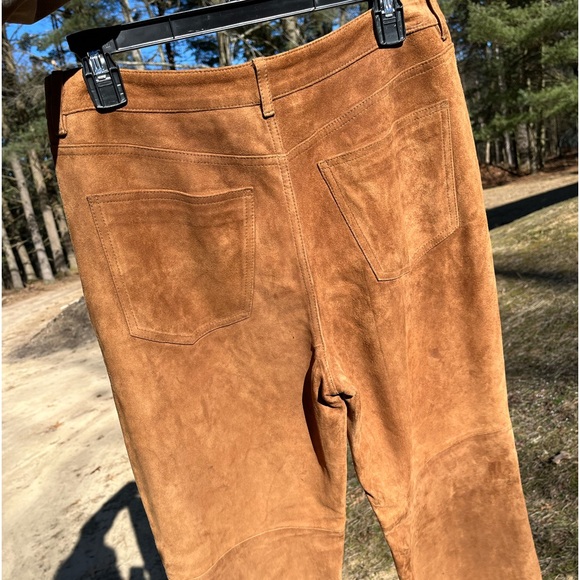 Y2K Genuine Leather Suede Jeans - Picture 2 of 16